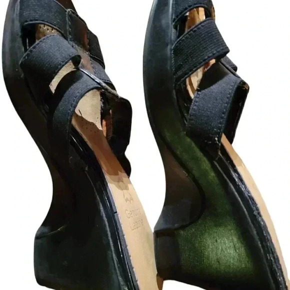 Dexter Black  Strappy Slip In Wedge Heel Shoe size 6 - Picture 3 of 9